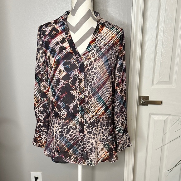 Bebe Multicolor Patterned Blouse - Picture 1 of 3
